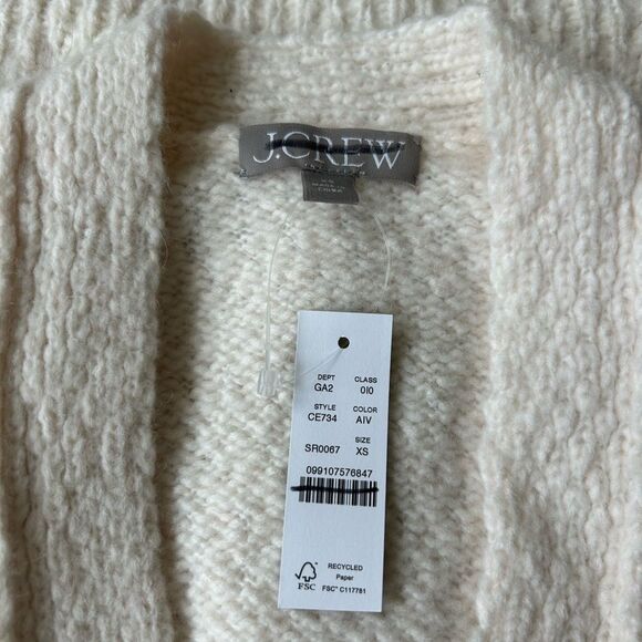 J. Crew Women’s Relaxed Cardigan in textured yarn Size XS NWT #CE734 - Picture 7 of 8